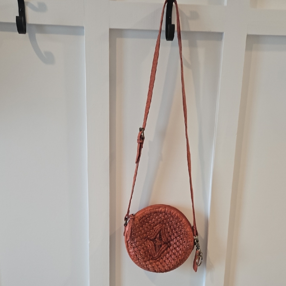 Frye & Co Woven Esme Tambourine Crossbody Bag E